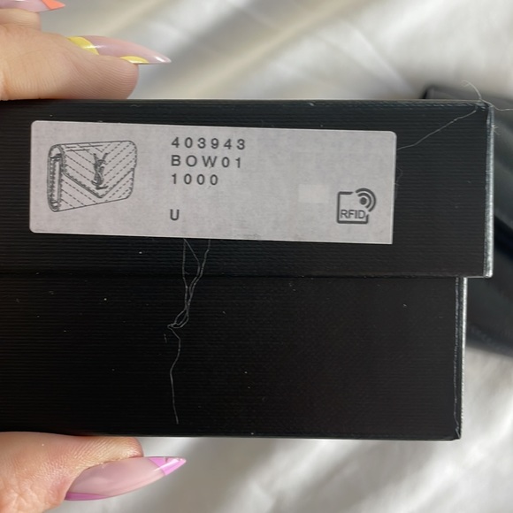 YSL SAINT LAURENT CASSANDRE MATELASSÉ COMPACT TRI FOLD WALLET QUILTED LAMBSKIN - Picture 11 of 16